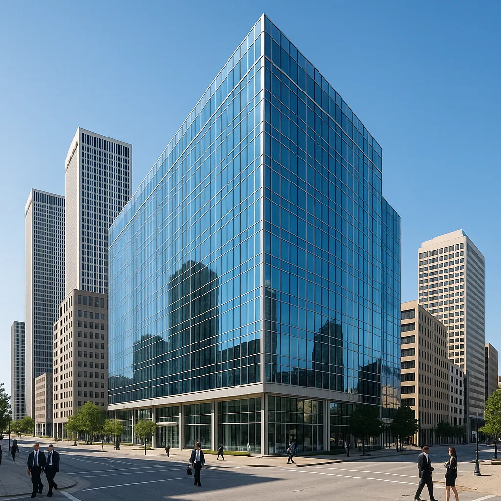 Tulsa business district commercial buildings